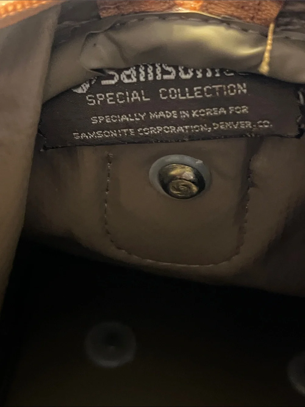Samsonite Special Collection- Tweed Jute  Tan and Brown Duffel Bag with Tan Trim